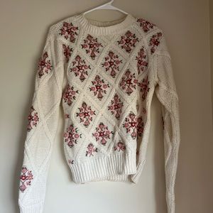Cottagecore floral knit sweater!